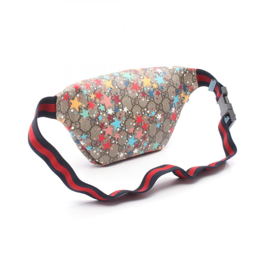 Gucci Supreme Waist GG Bag Canvas Multicolor Body Blue Beige Leather Blue Tan
